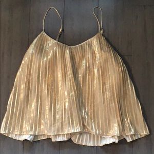 Gold pleated top ✨